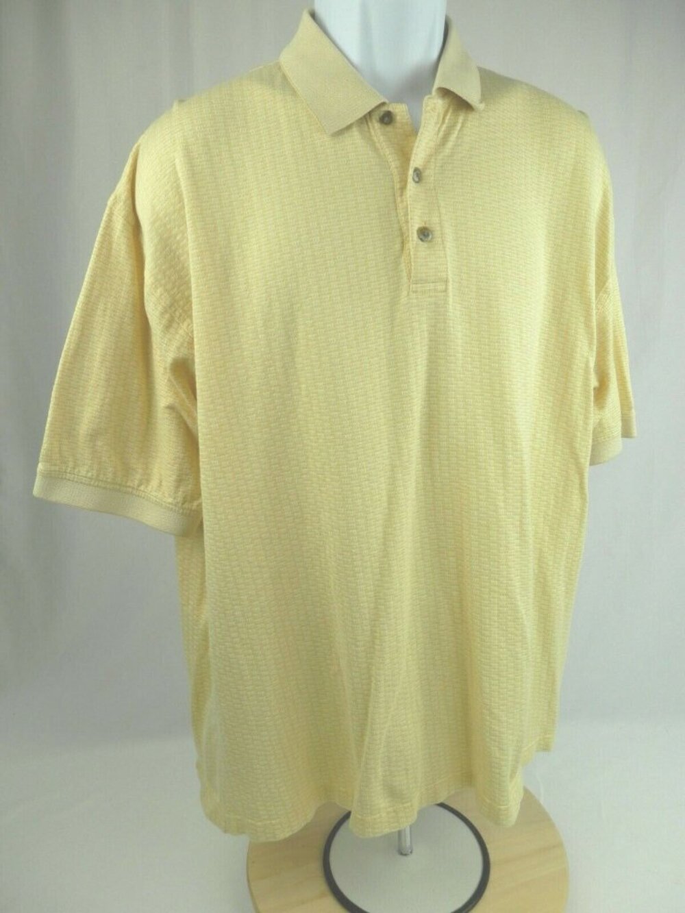 Pebble Beach Lone Cypress Yellow Polo Shirt Mens Large
